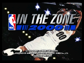 NBA in the Zone 2000 (Europe) Title Screen
